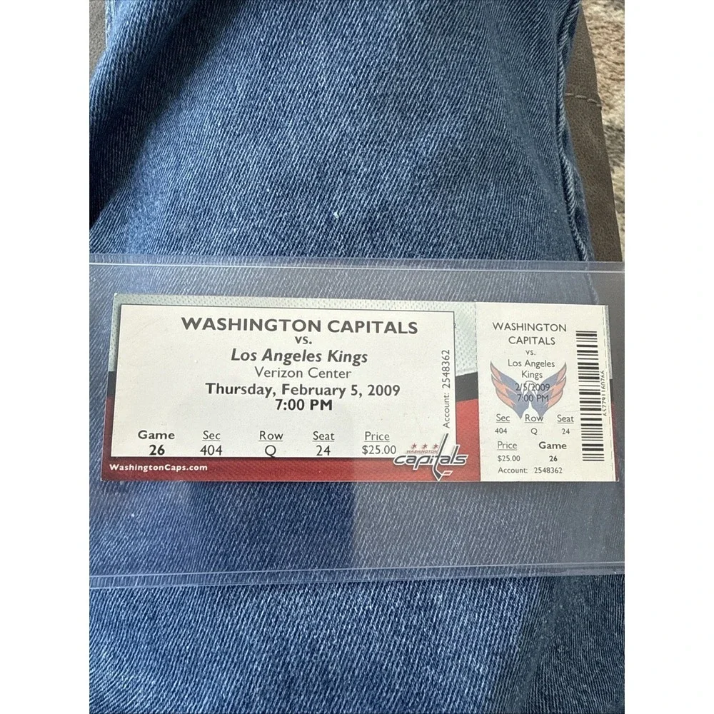 ALEX OVECHKIN Milestone‎ GOAL #200 FULL TICKET CAPITALS vs Kings 2/5/2009 Rare